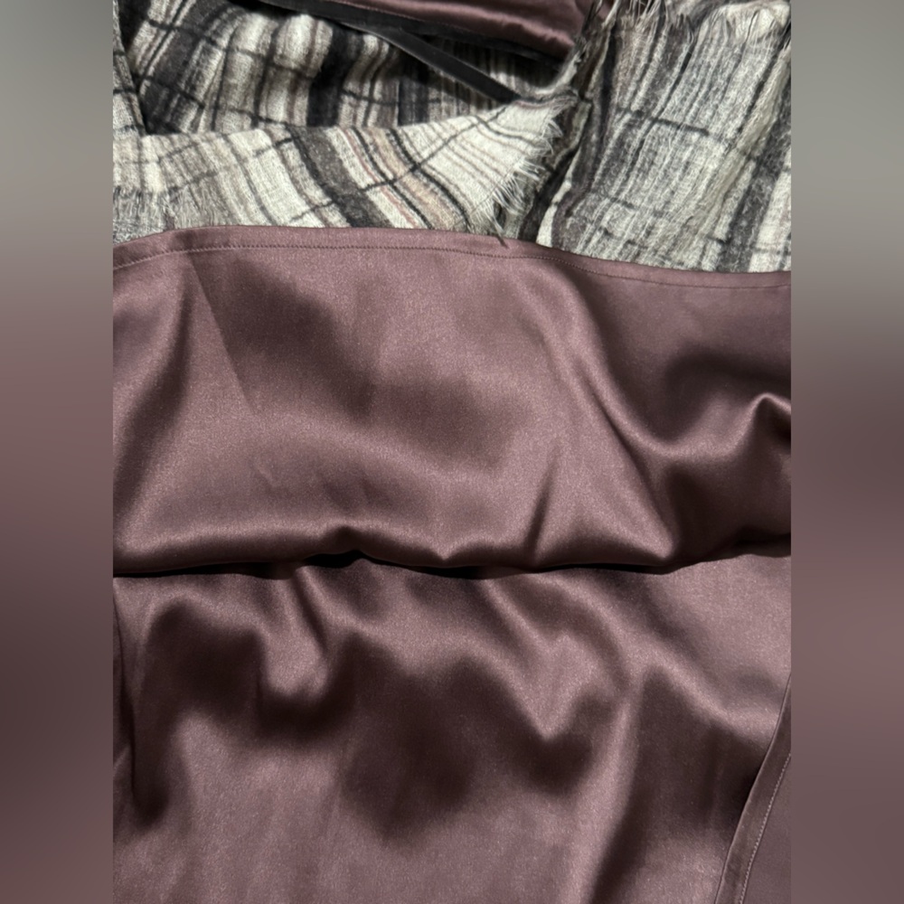 Elie Tahari Brown and Beige Belted Plaid Skirt - Size 12 - NWOT - Picture 8 of 9